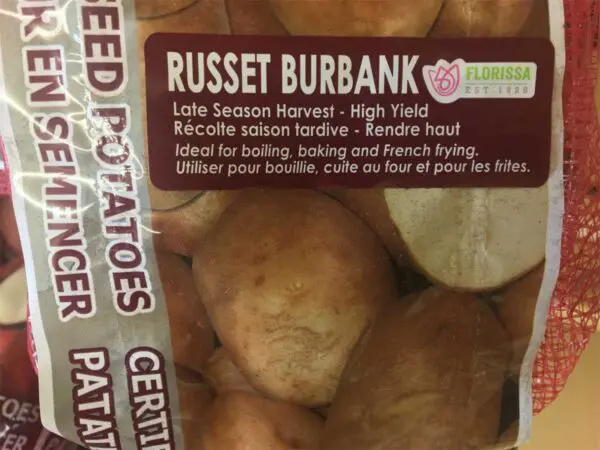 Russet Burbank Seed Potatoes