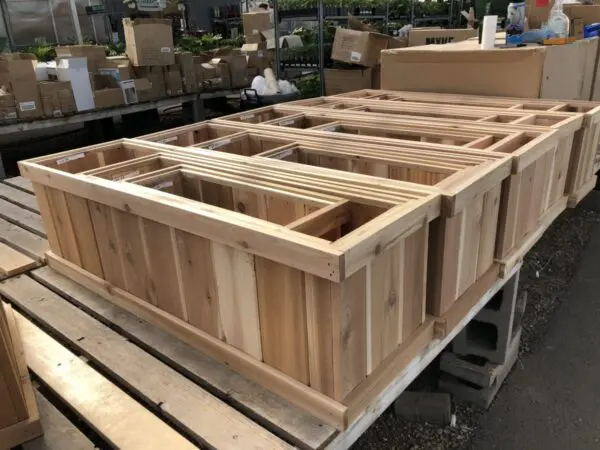 Rectangle Wooden Garden Boxes - Made in Canada