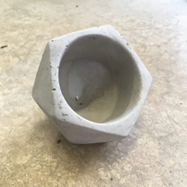 Geometric 'Tipped' Pot (Concrete) - Small Pots