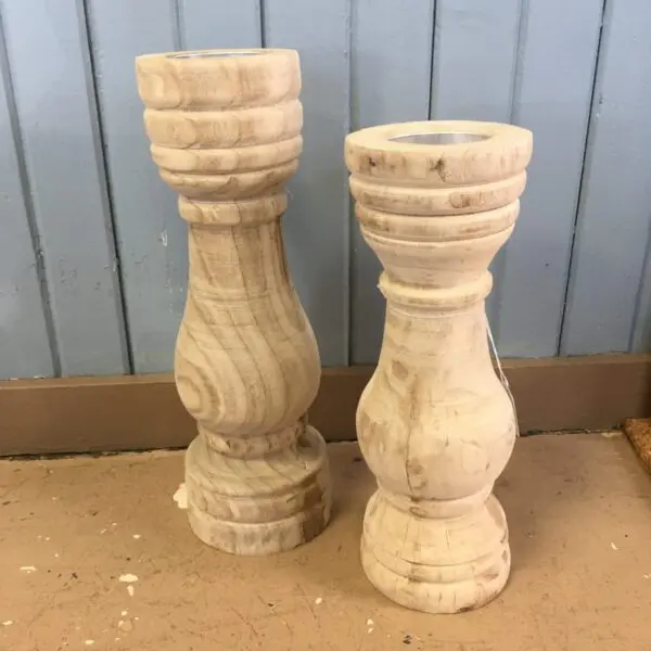 Wooden Tealight Pillars (Two Sizes) - Home & Garden Decor