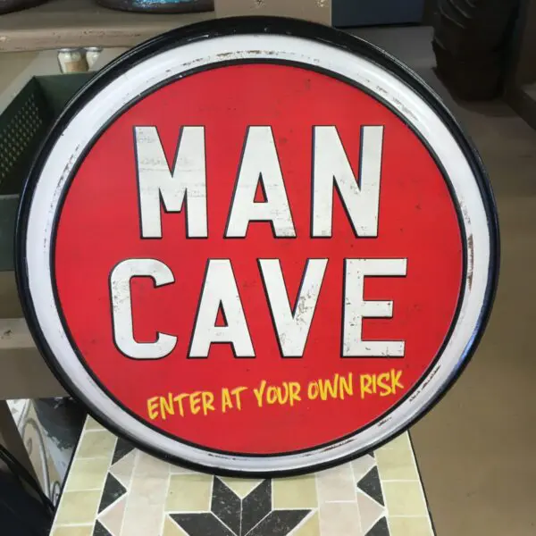 Man Cave Tin Wall Sign - Home & Garden Decor