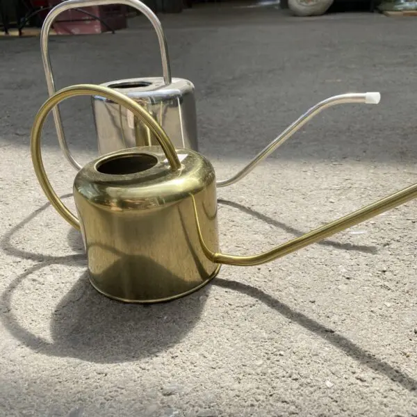 Artisan Metallic Watering Can (Gold or Silver) - Home & Garden Decor