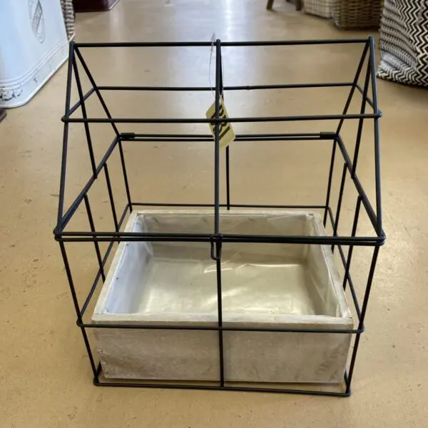 'Rustic House' Wood & Wire Open Planter (Various Sizes) - Home & Garden Decor - Image 2