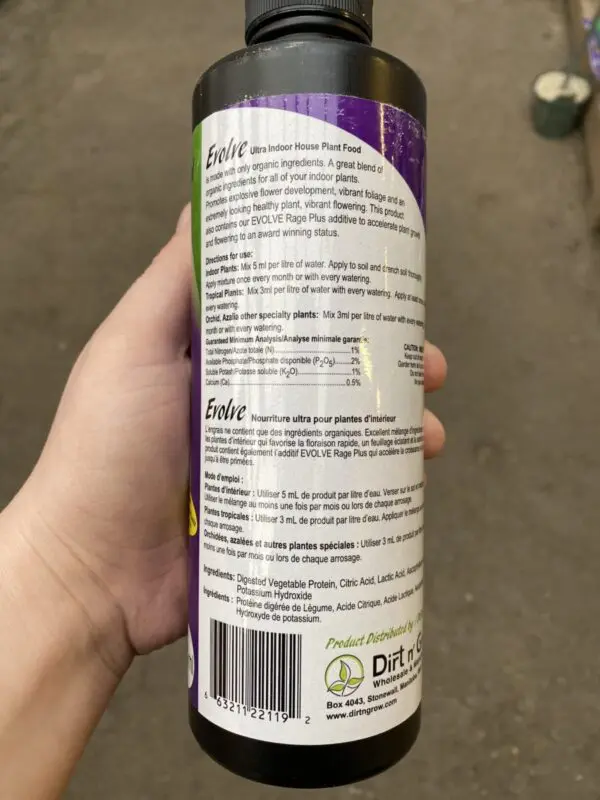 EVOLVE Organic Ultra Indoor House Plant Fertilizer 1-2-1 - Image 3