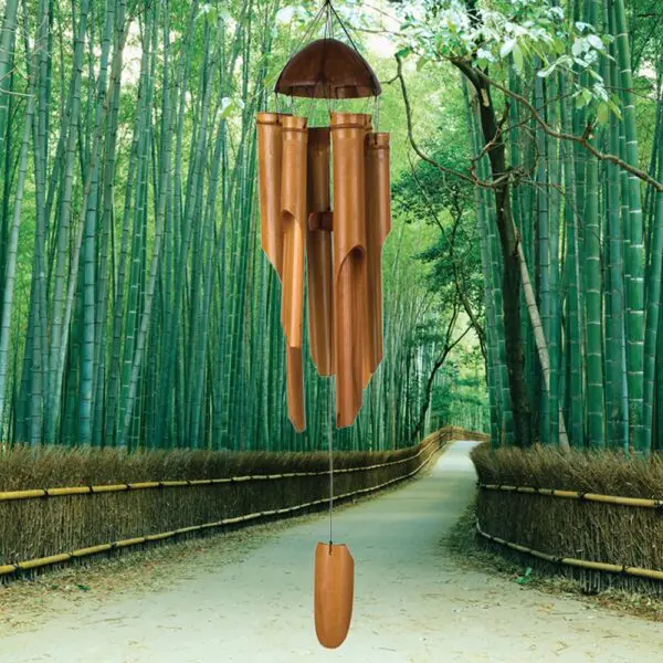 Half Coconut Bamboo Chime - Image 2