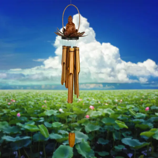 Lotus Buddha Bamboo Chime - Image 2