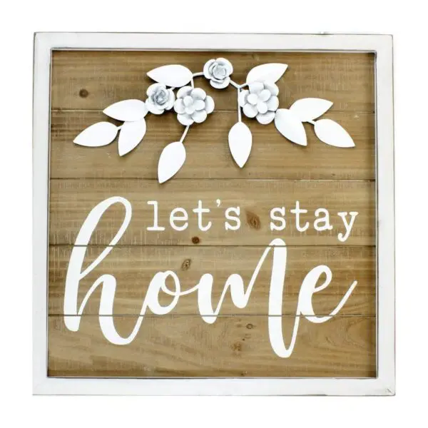 Let's Stay Home Wall Decor (Wooden)
