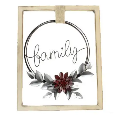 Rustic 'Family' Hanging Wall Decor