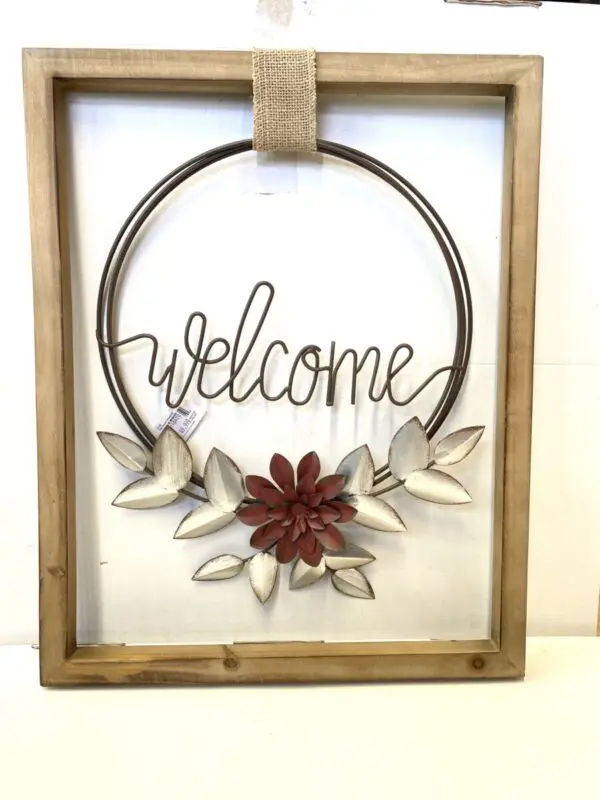 Rustic 'Welcome' Hanging Wall Decor - Image 2