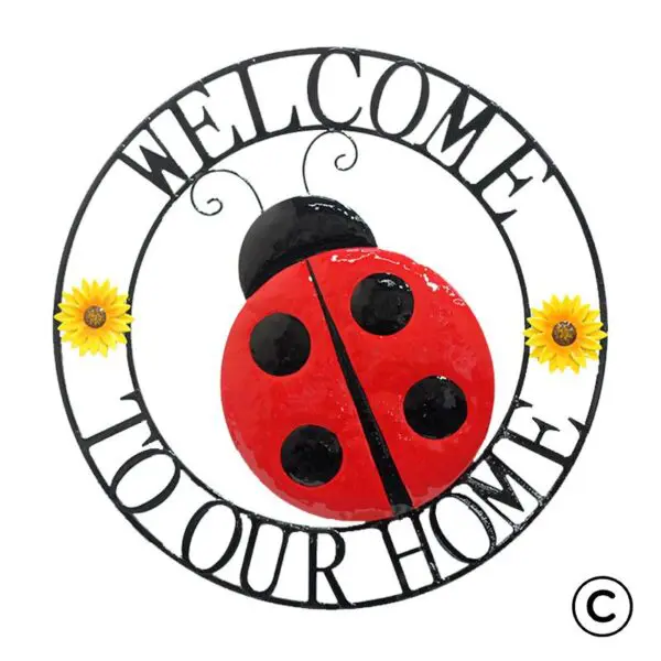 Welcome To Our Home Ladybug Sign