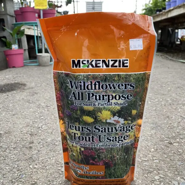 Wildflowers All Purpose for Sun & Partial Shade (McKenzie Seeds) - Covers 700 Sq. Ft