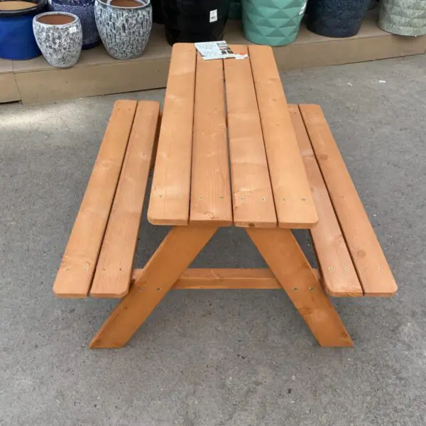 Kid's Wooden Picnic Table - Image 2
