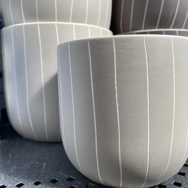 Pinstripe Pots (3 colours) - Ceramic - Image 2