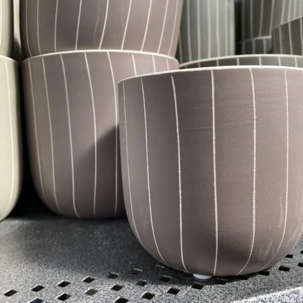 Pinstripe Pots (3 colours) - Ceramic - Image 3