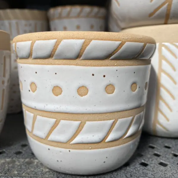 Tribal Pattern Ceramic Pots - Glazed Ceramic - Image 8