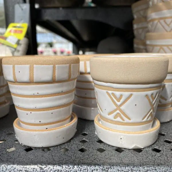 Tribal Pattern Ceramic Pots - Glazed Ceramic - Image 6