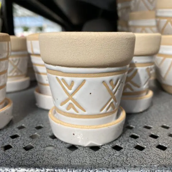 Tribal Pattern Ceramic Pots - Glazed Ceramic - Image 4