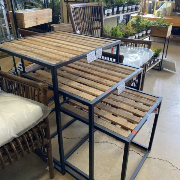 Wood & Iron Nesting Tables