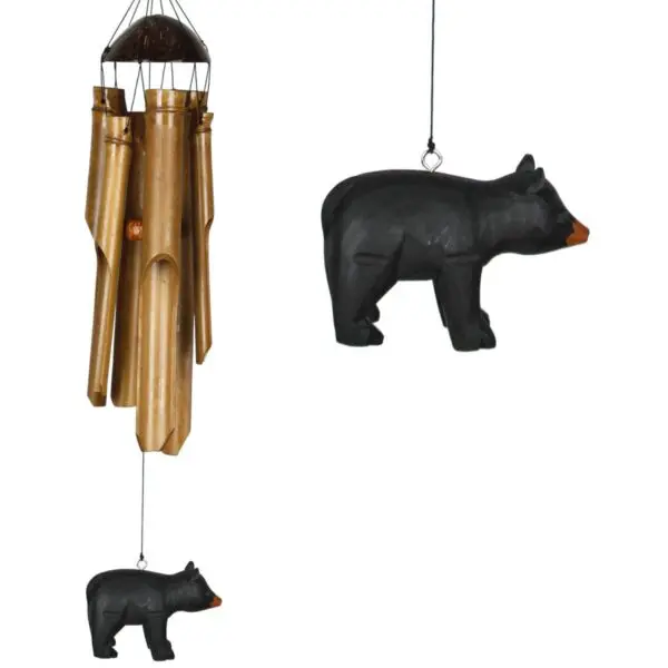 Half Coconut Bamboo Chime Bear
