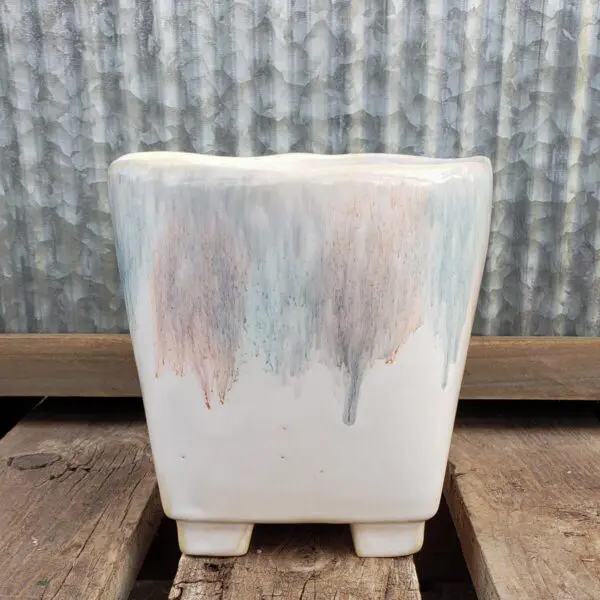 Water Colour Paint Drip Ceramic Planters in 3 sizes - Image 2