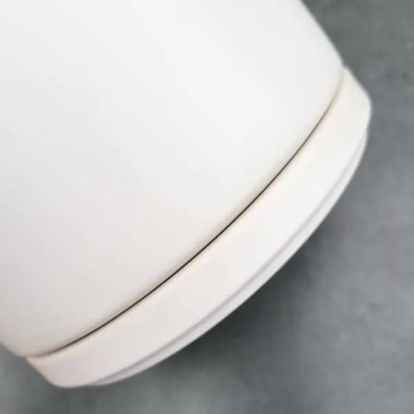 White Ceramic Plant Pot with Drainage Hole - Image 3