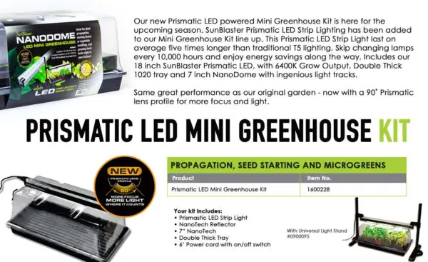 Sunblaster Nanodome Kit with LED Grow light - Image 2