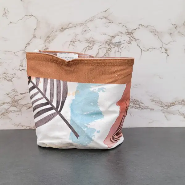 Lined Canvas Planter Pot / Storage Bin - Image 3