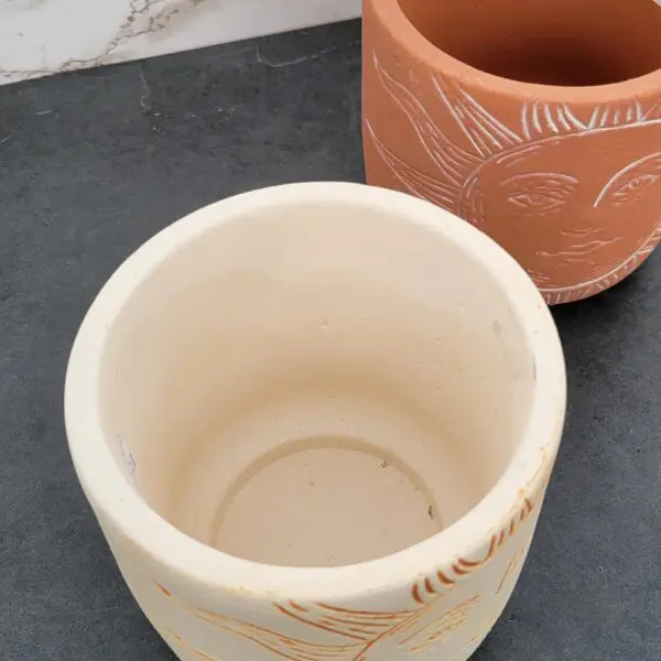 Rustic Sun Face plant pot - Image 2
