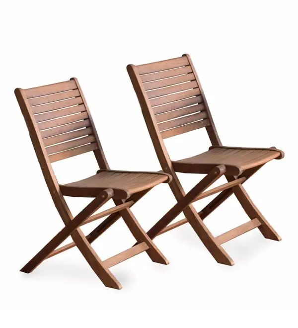 Claremont 5pc Eucalyptus Square Bistro Set - Image 2