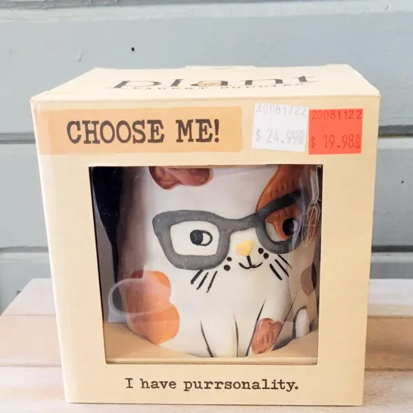 Ceramic Cat Character Planter - Roxie - Image 3