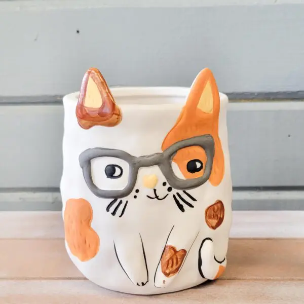 Ceramic Cat Character Planter - Roxie