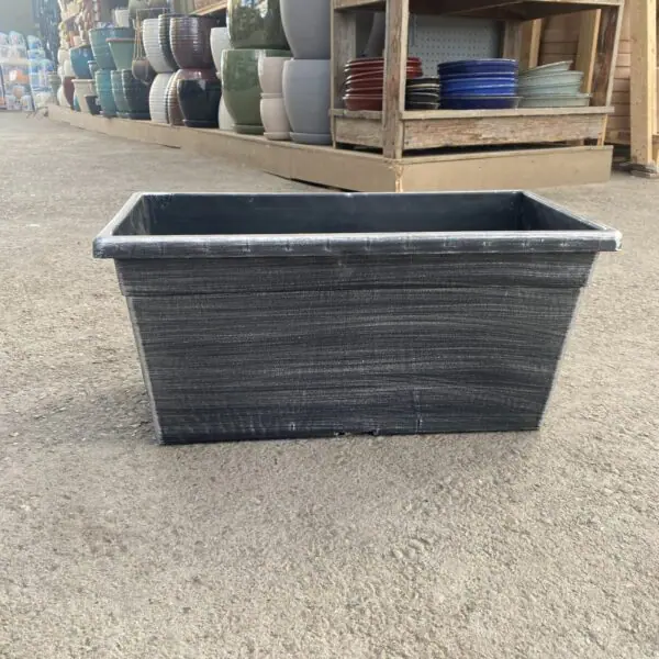 Brushed-Silver Finish Plastic Window Box Planters - Image 3