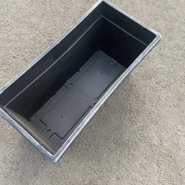 Brushed-Silver Finish Plastic Window Box Planters - Image 2