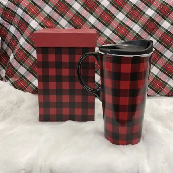Buffalo Check Travel Mug and Gift Box