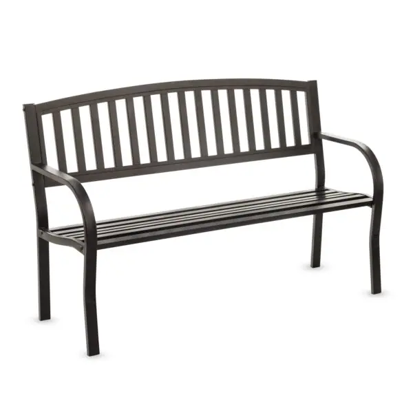 Black Metal Arch Bench