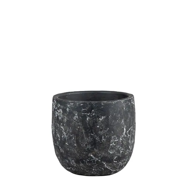 Black Cement Pot