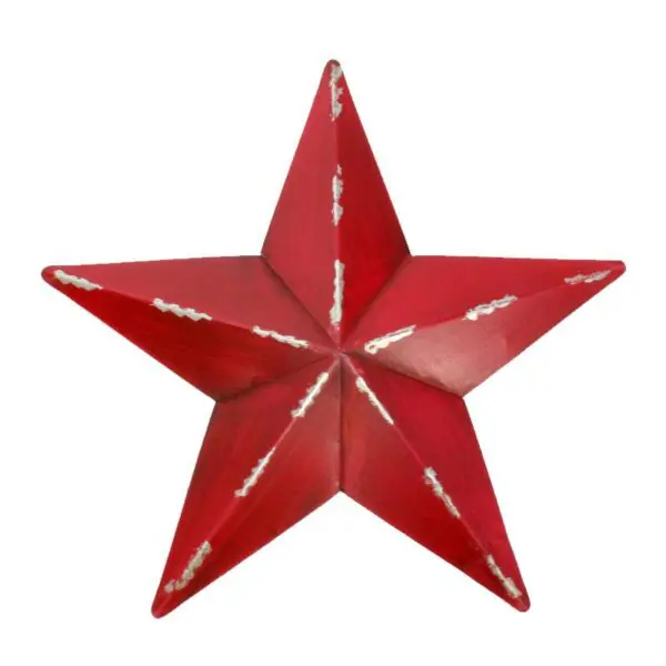 Red Antique Style Star Wall Decor